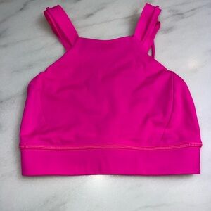 Lululemon strong at heart medium support sports bra highlight pink size sz 4